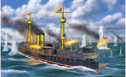 世界上第一艘铁甲舰图片