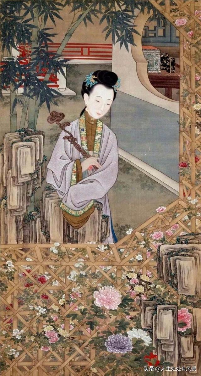 清代雍正十二美人图：雍正皇后乌拉那拉氏的娇美风采