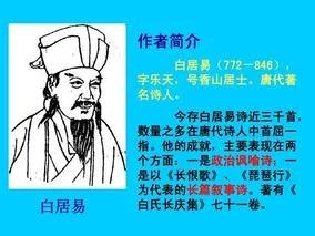 白居易：唐代著名文学家和诗人