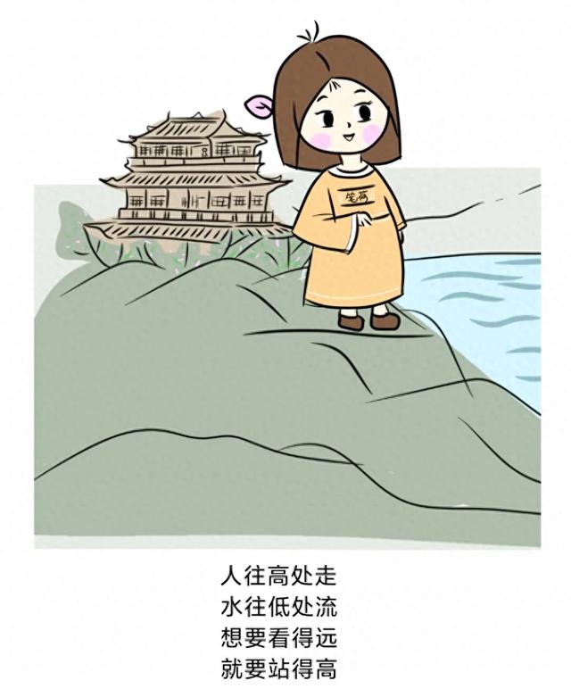 二年级语文（上册）必背古诗词文，“登鹳雀楼”漫画版