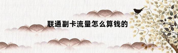 如何計算聯通副卡流量？