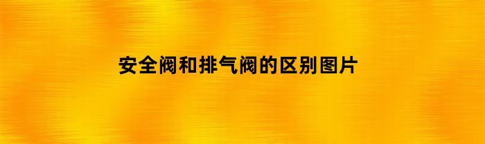 安全阀和排气阀有什么区别？（附图片）