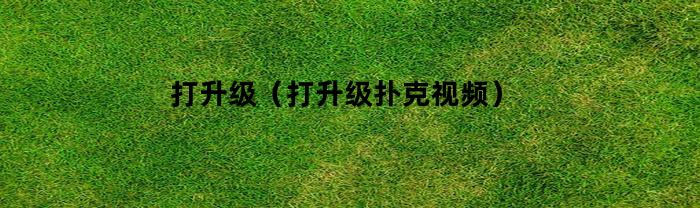 打升級，相關內容介紹