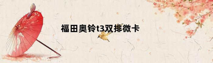 福田奧鈴t3雙排微卡