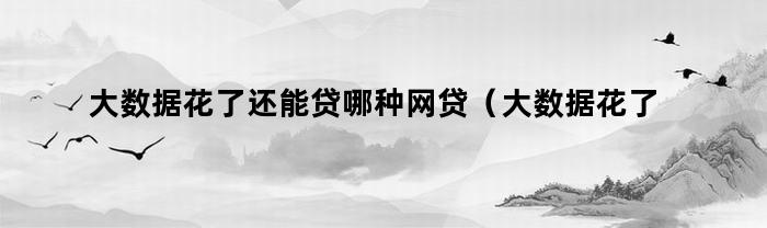 大数据应用于网贷，可以获得什么样的借贷产品？