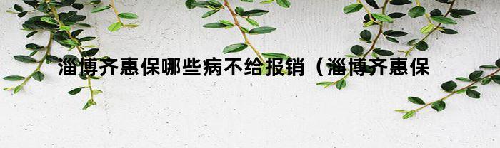淄博齊惠保哪些疾病不報銷？